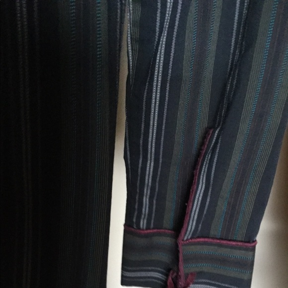 COP. COPINE PORTUGAL SHIRT DRESS COAT STRIPE BL GR - Picture 3 of 14